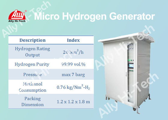 Generator Micro Hydro 20 Nm3 / H, trwały generator wodoru przemysłowego